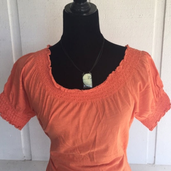 DONATED Ralph Lauren Orange knit blouse - Picture 2 of 6